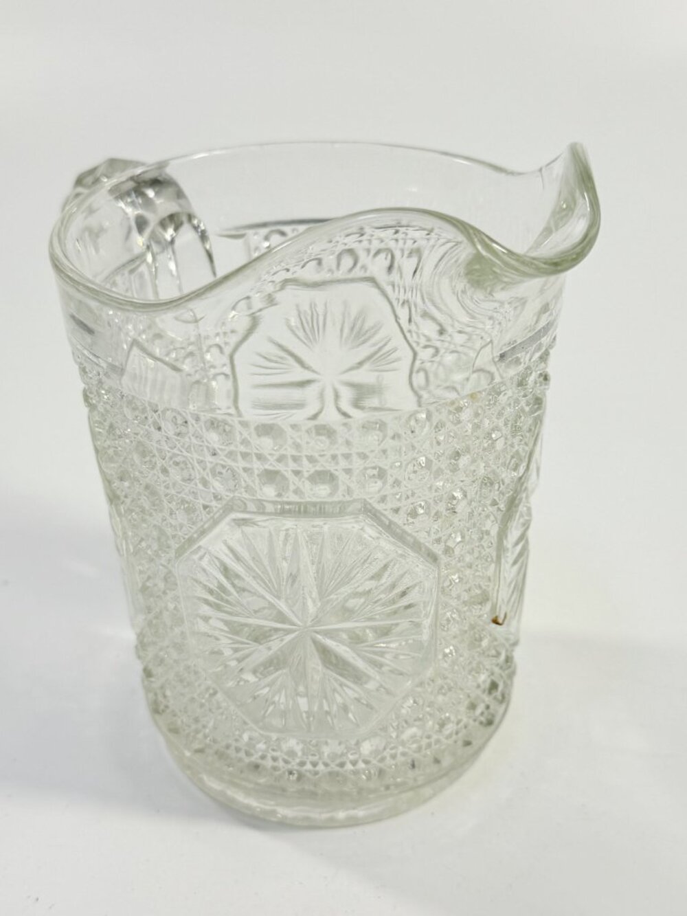 Milk Pitcher Creamer Imperial Amelia Clear Depression Glass Star Medallion - Picture 7 of 10